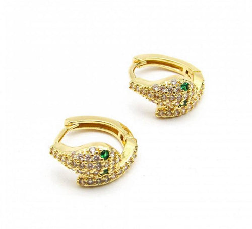 Caravanas bañadas en Oro 18 con Circonias