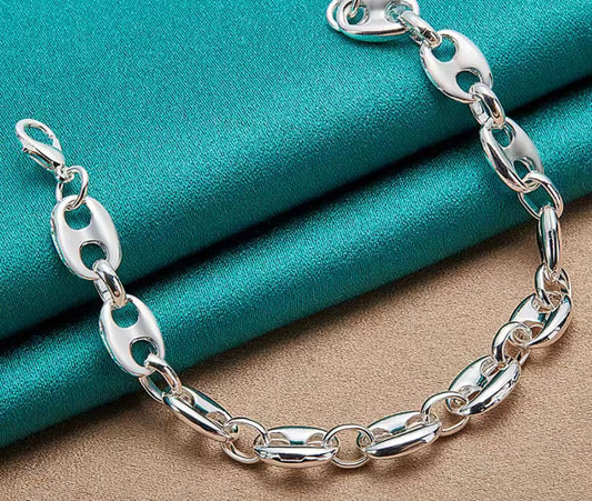 Pulsera de acero blanco