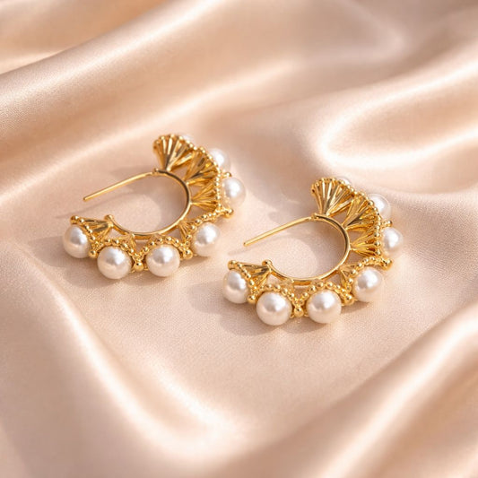 Aros con Perlas de Rio