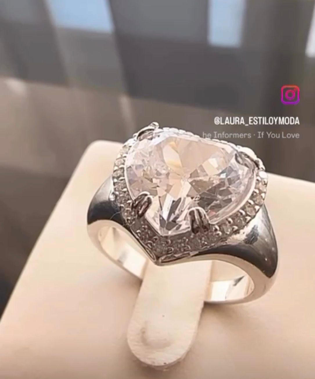 Anillo de Plata y Corazon de Circonias