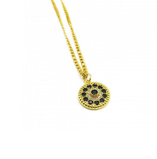 Cadena de Acero bañada en Oro 18 con circonias