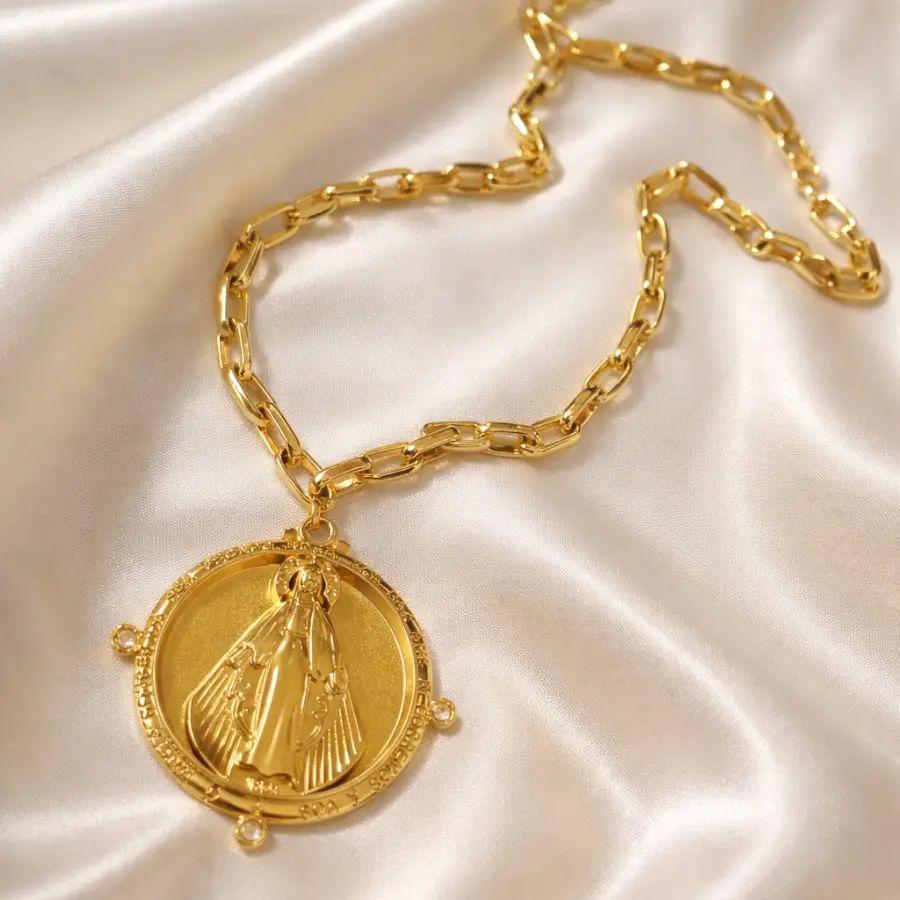Collar  con Medalla de la Virgen Milagrosa